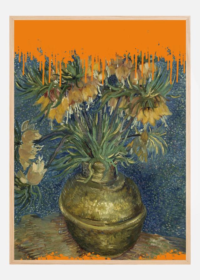 Collage Sunflowers and the splash Van Gogh Plagát