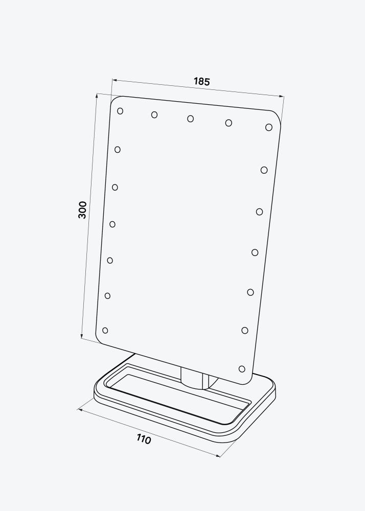 KAILA Kozmetické zrkadlo LED m. Bluetooth-reprák Ružovo-zlatá 18x30 cm