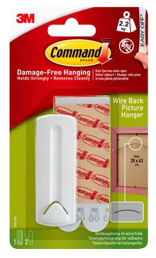 3M Command Držiak na rámy pre Drôt Biela - 2,2 kg