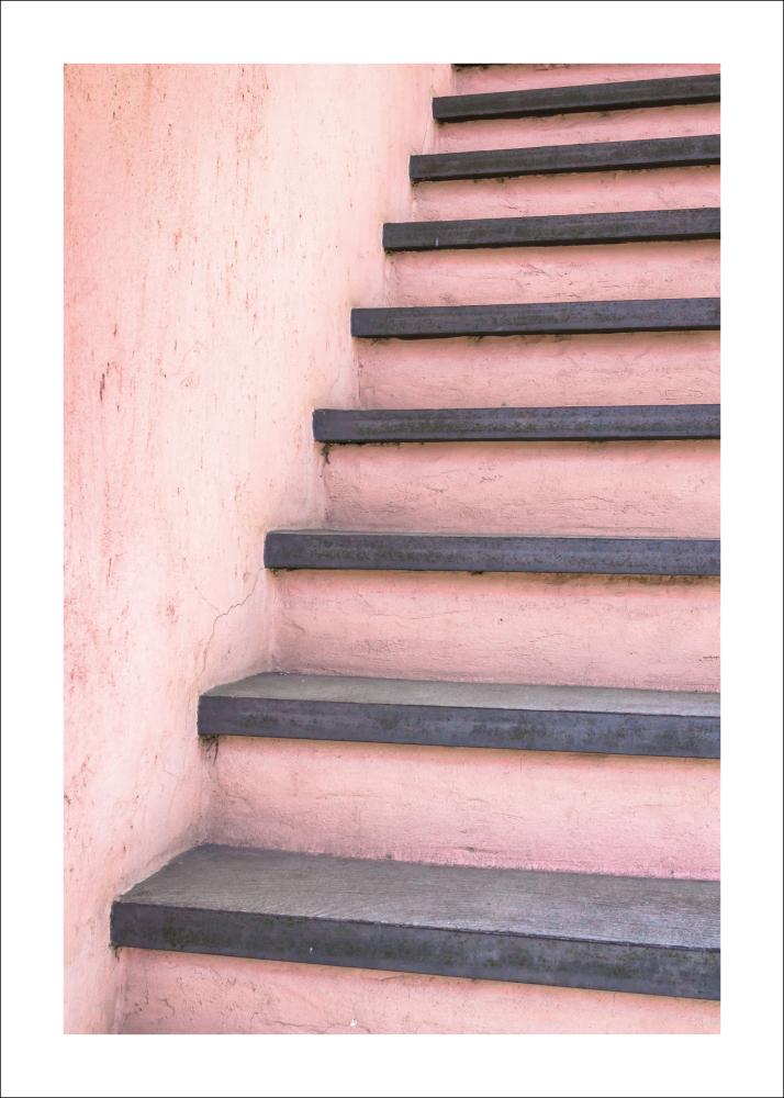 Pink stairs Plagát