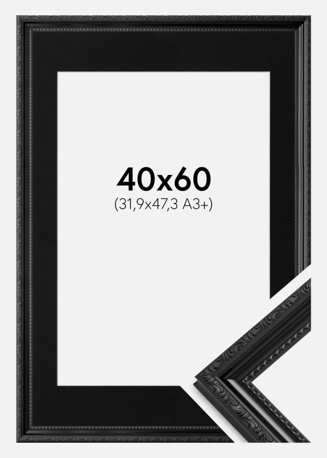 Rám Abisko Cierna 40x60 cm - Pasparta Cierna 32,9x48,3 cm (A3+)