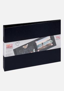 Pac Mini Album Cierna - 15,5x11 cm (12 Cierna Strany / 6 listov)