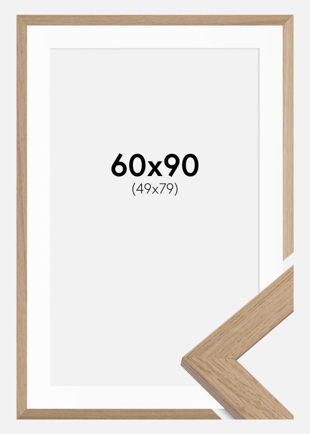 Rám Trendline Dub 60x90 cm - Pasparta Biela 50x80 cm