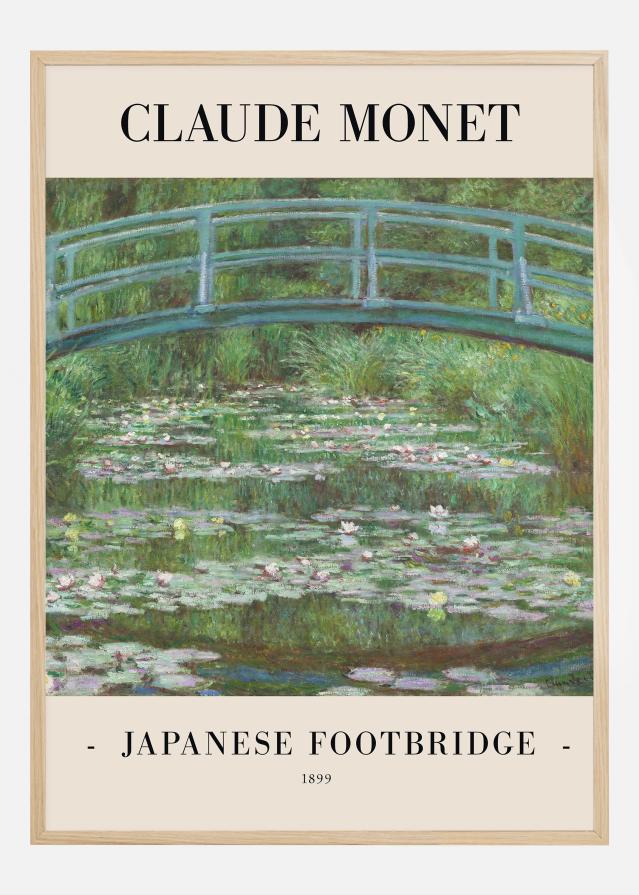 Claude Monet -Japanese Footbridge 1899 Plagát