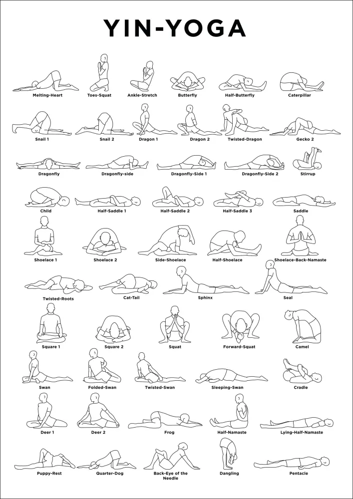 Yoga - White Plagát