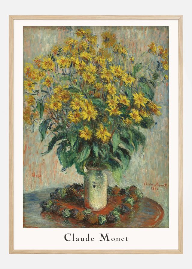 Claude Monet -Jerusalem Artichoke Flowers Plagát