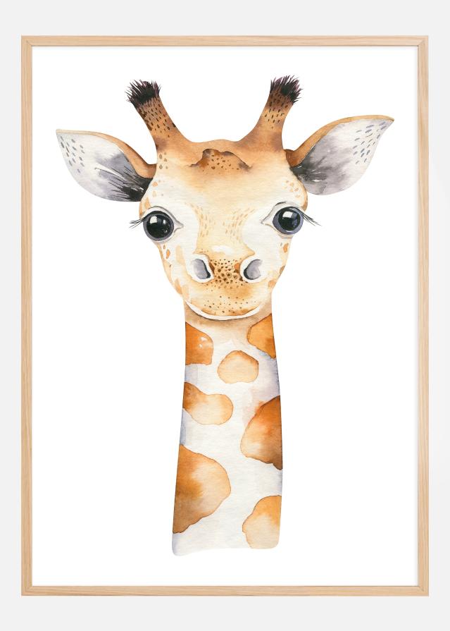 Giraffe Watercolor Plagát