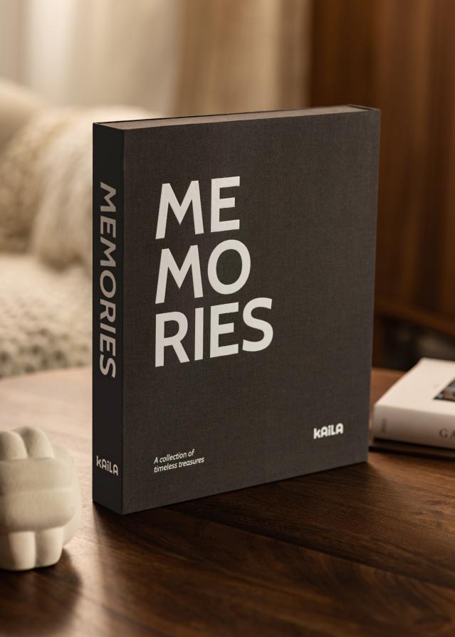 KAILA MEMORIES Black/White - Coffee Table Photo Album (60 Cierna Sidor)