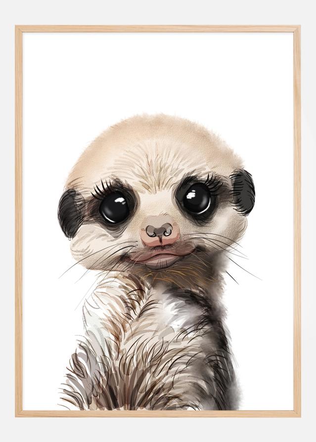 Meerkat Watercolor Plagát