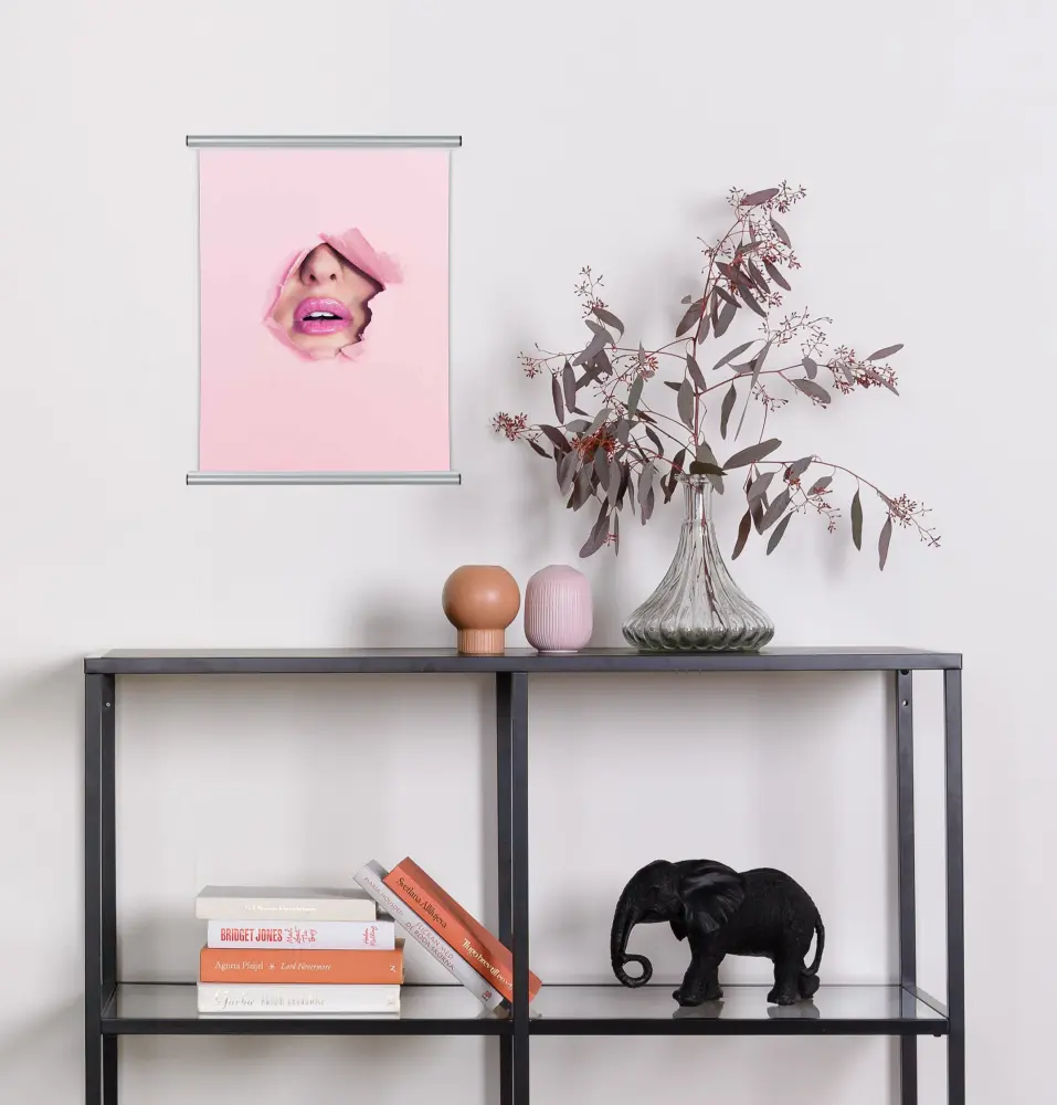 Plagátové lišty Hliník Strieborná - 50 cm