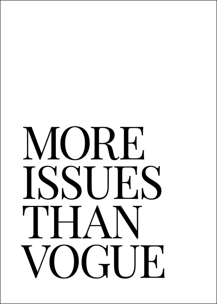 More Issues Than Vogue Plagát