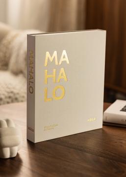 KAILA MAHALO Creme - Coffee Table Photo Album (60 Cierna Strany / 30 listov)