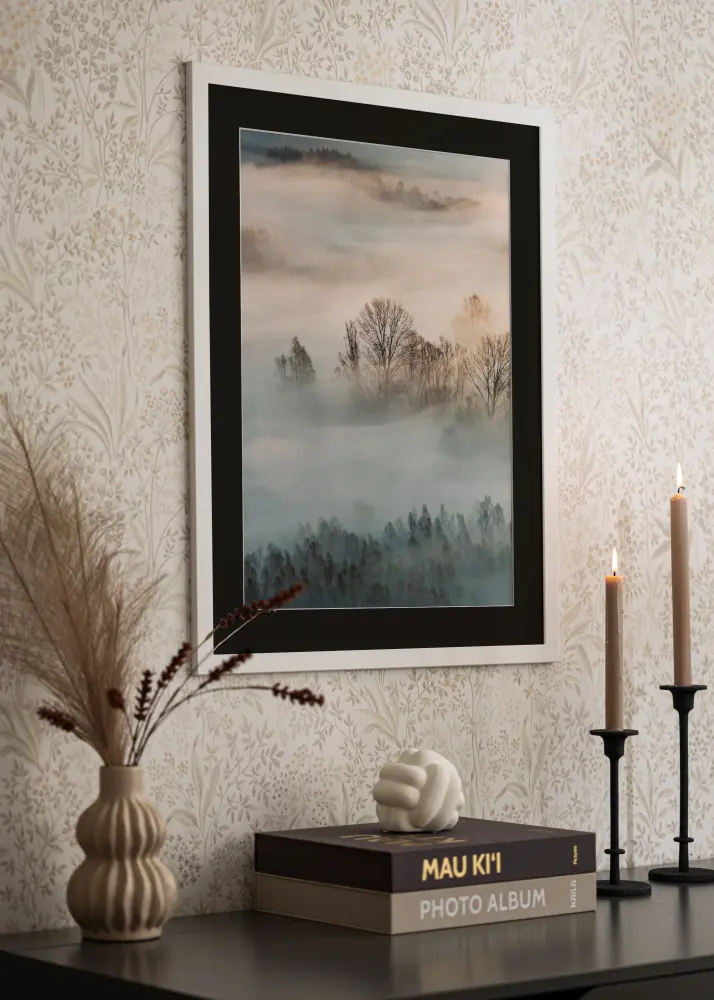 Rám Trendline Biela 80x80 cm - Pasparta Cierna 70x70 cm