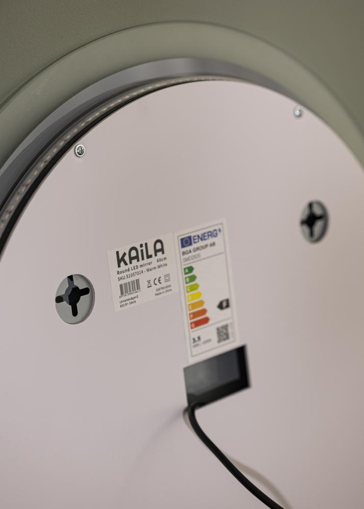 KAILA Zrkadlo Circular LED 60 cm Ø