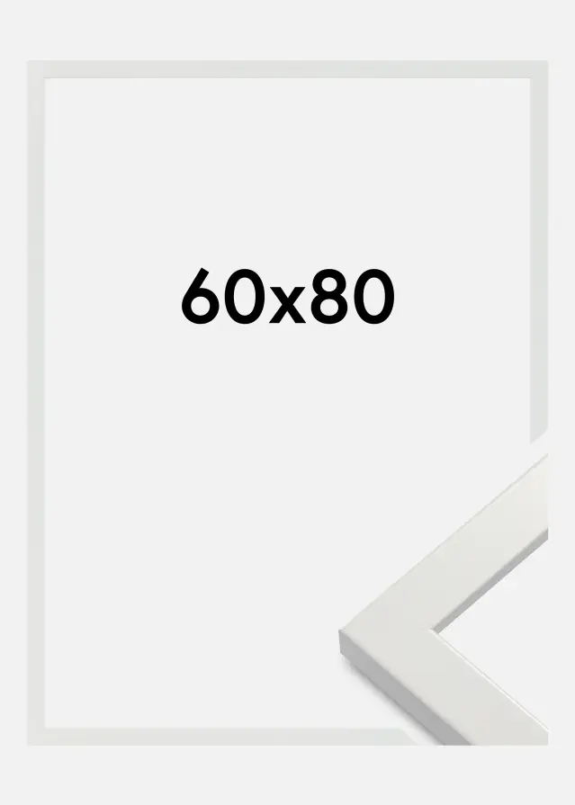 Rám White Wood Glossy Akrylové sklo (Plexisklo) 60x80 cm