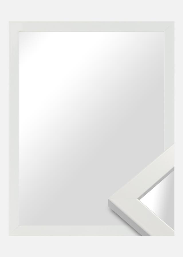 Zrkadlo White Wood Glossy - Vlastný rozmer