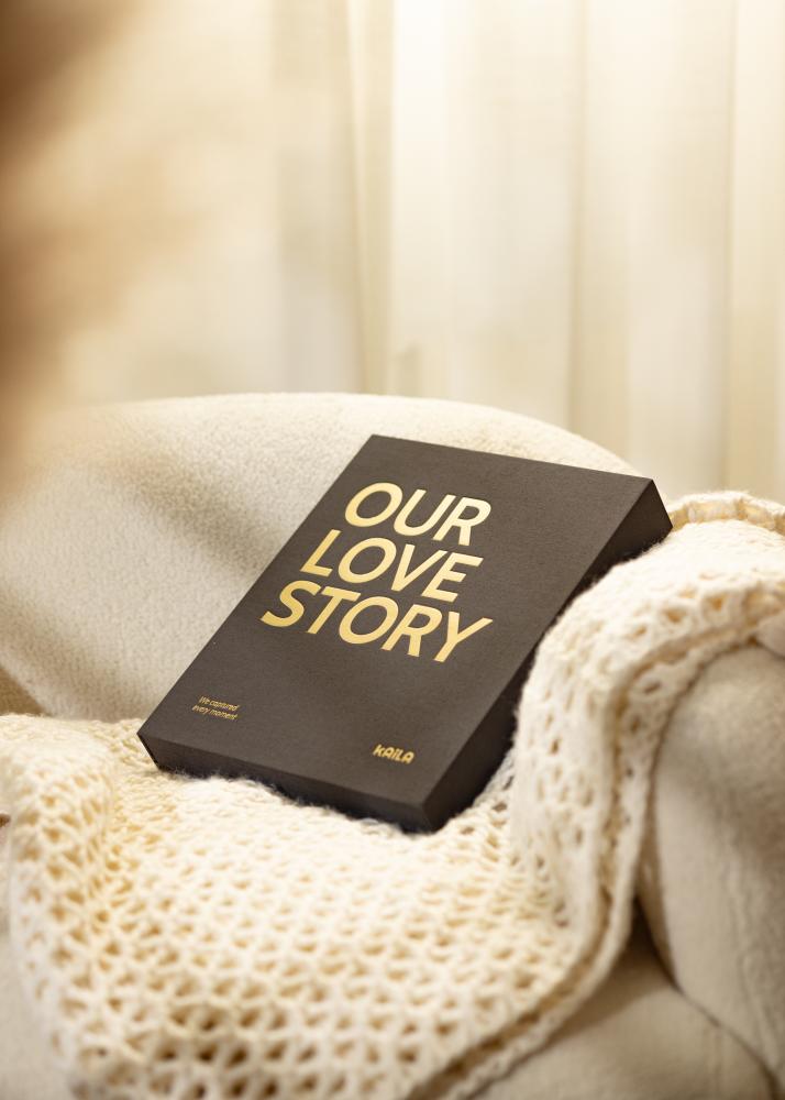 KAILA OUR LOVE STORY Black - Coffee Table Photo Album (60 Cierna Sidor)