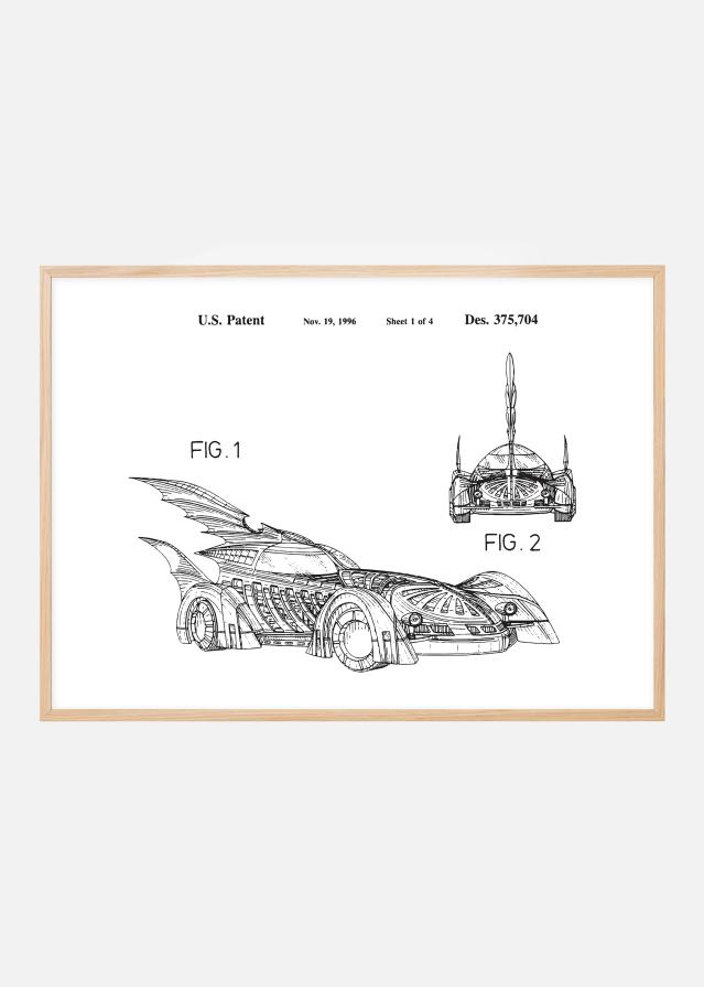 Motív patentov - Batman - Batmobile 1996 v Plagát