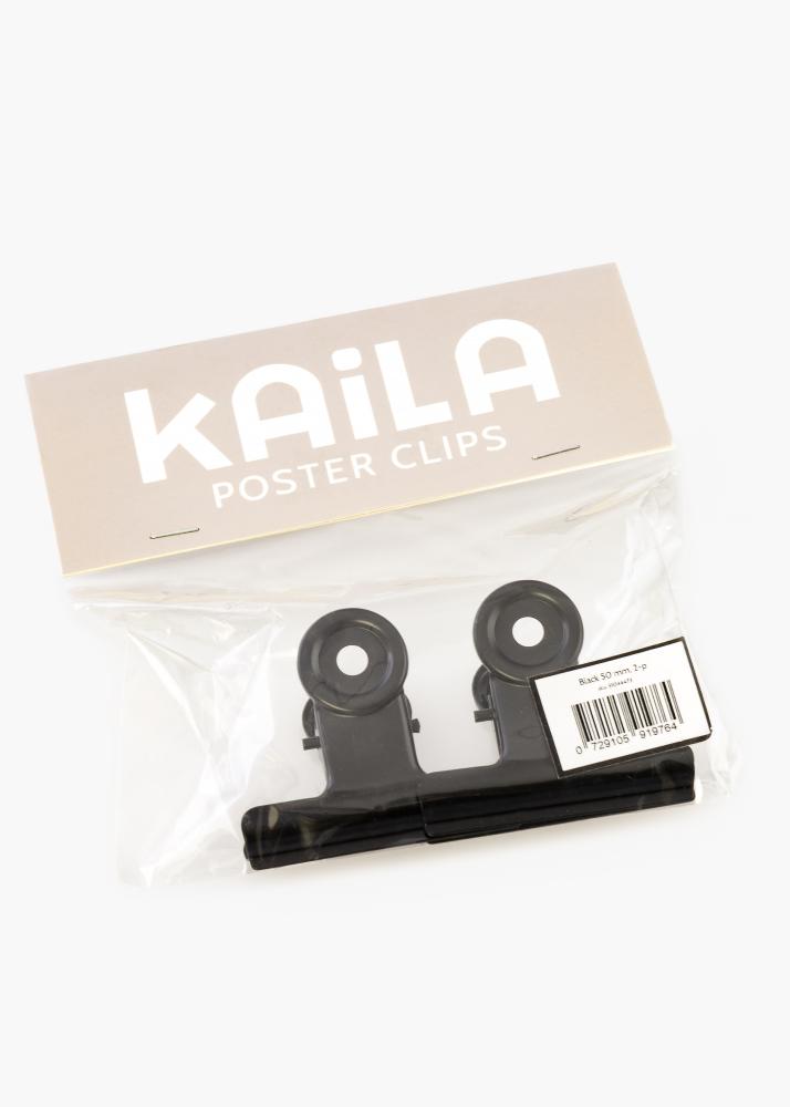 KAILA Plagát Clip Black 50 mm - 2 ks