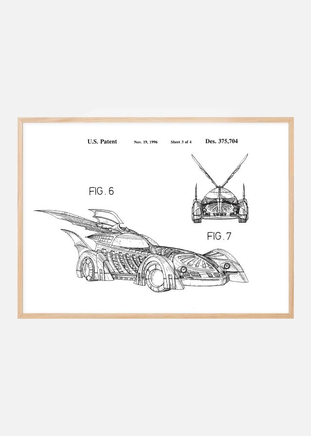 Motív patentov - Batman - Batmobile 1996 III Plagát