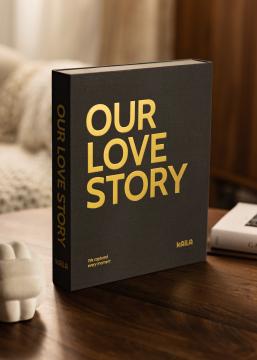 KAILA OUR LOVE STORY Black - Coffee Table Photo Album (60 Cierna Sidor)