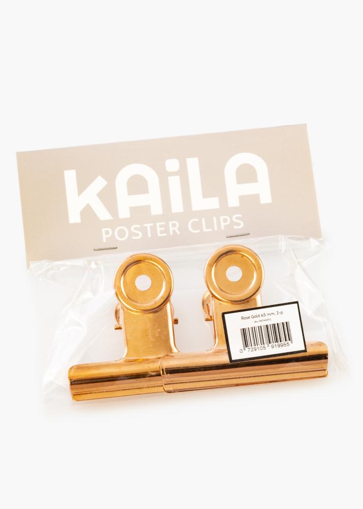 KAILA Plagát Clip Rose Gold 65 mm - 2 ks