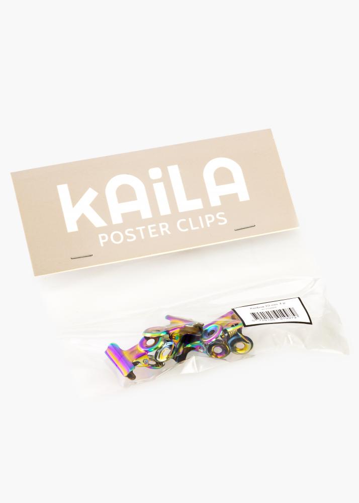 KAILA Plagát Clip Rainbow 20 mm - 4 ks