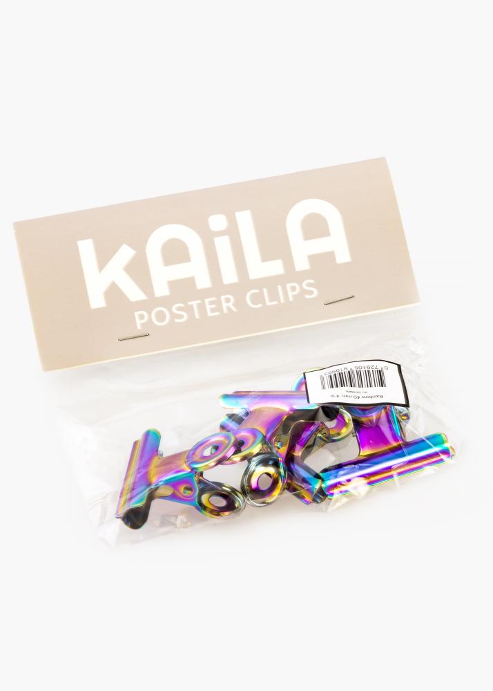 KAILA Plagát Clip Rainbow 40 mm - 4 ks