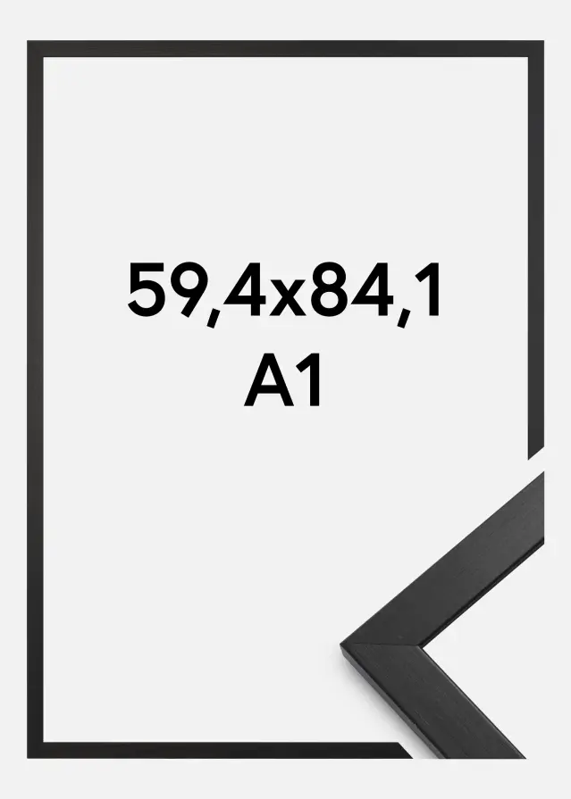 Rám Štýlová Akrylové sklo (Plexisklo) Cierna 59,4x84,1 cm (A1)