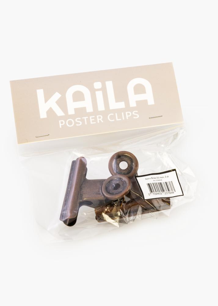 KAILA Plagát Clip Retro Brass 50 mm - 2 ks