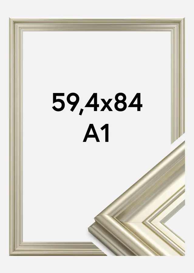 Rám Mora Prémium Strieborná 59,4x84 cm (A1)