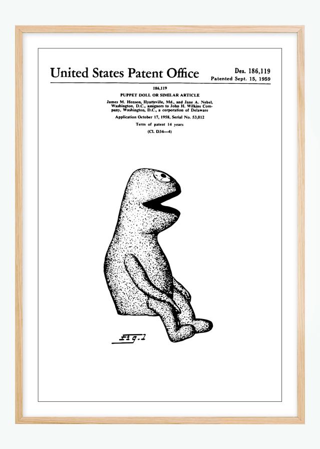 Motív patentov - Muppets - Kermit v Plagát