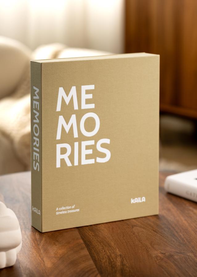 KAILA MEMORIES Vanilla - Coffee Table Photo Album (60 Cierna Strany)