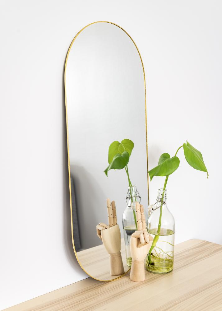 KAILA Oválny Mirror - Thin Brass 35x80 cm