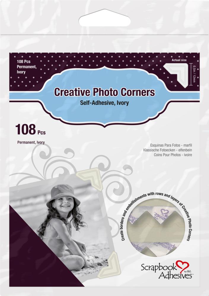 3L Creative Photo Corners Biela - 108 ks