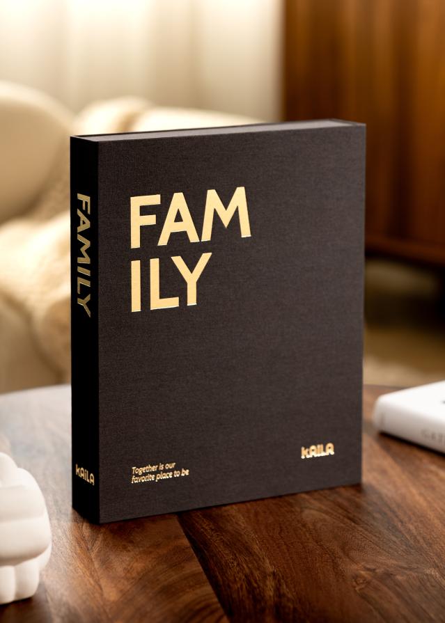 KAILA FAMILY Creme - Coffee Table Photo Album (60 Cierna Strany / 30 listov)