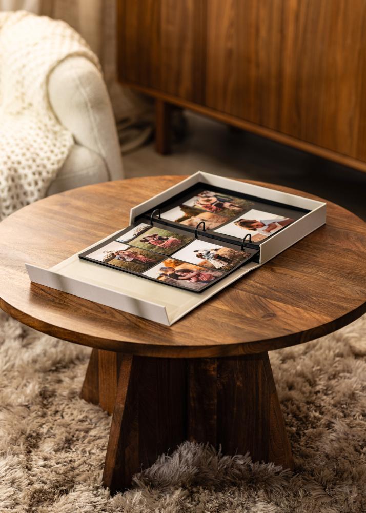 KAILA OUR LOVE STORY Creme - Coffee Table Photo Album (60 Cierna Sidor)