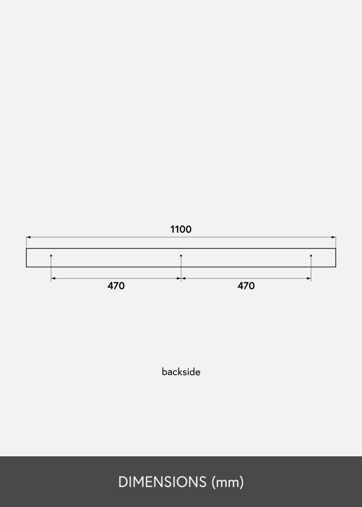 KAILA Polička na obrazy Čierna 110 cm