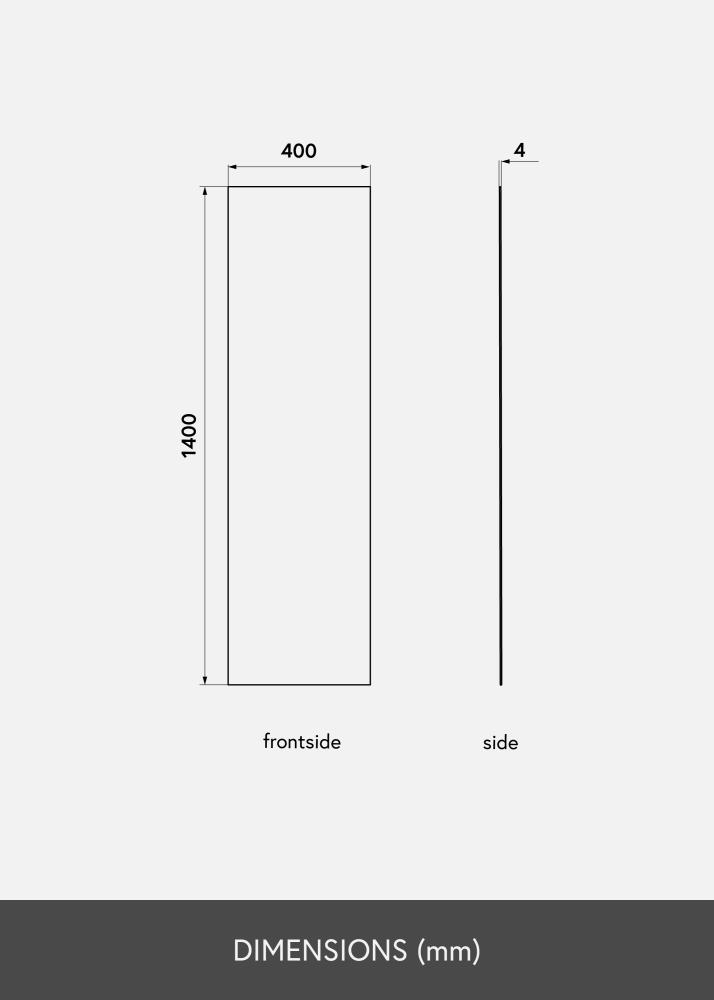 KAILA Zrkadlo Sharp 40x140 cm