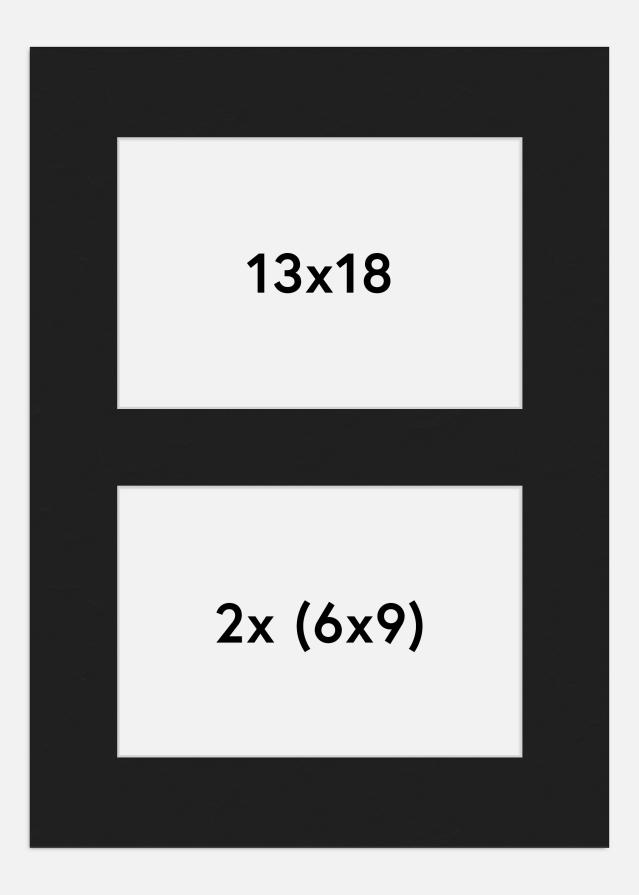 Pasparta Cierna 13x18 cm - Koláž 2 Obrazy (6x9 cm)