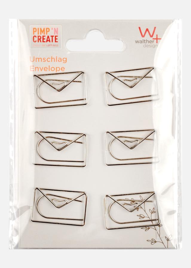 PAC Kov Paperclip Envelope Strieborná