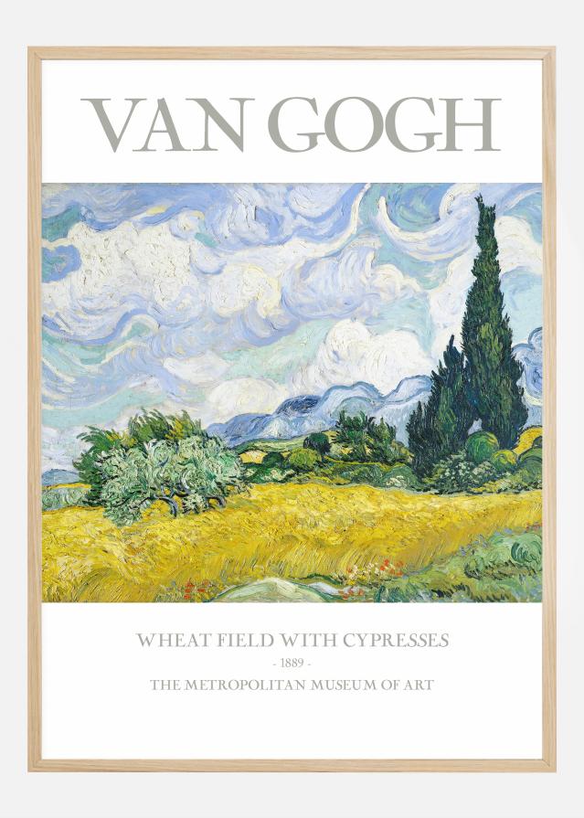 VAN GOGH - Wheat Field With Cypresses Plagát