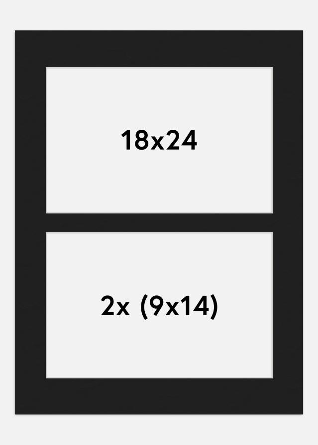 Pasparta Cierna 18x24 cm - Koláž 2 Obrazy (9x14 cm)