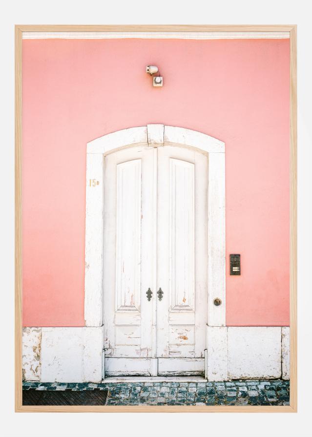 White Lisbon Door Plagát