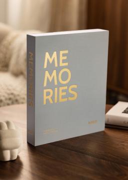 KAILA MEMORIES Grey - Coffee Table Photo Album (60 Cierna Strany / 30 listov)