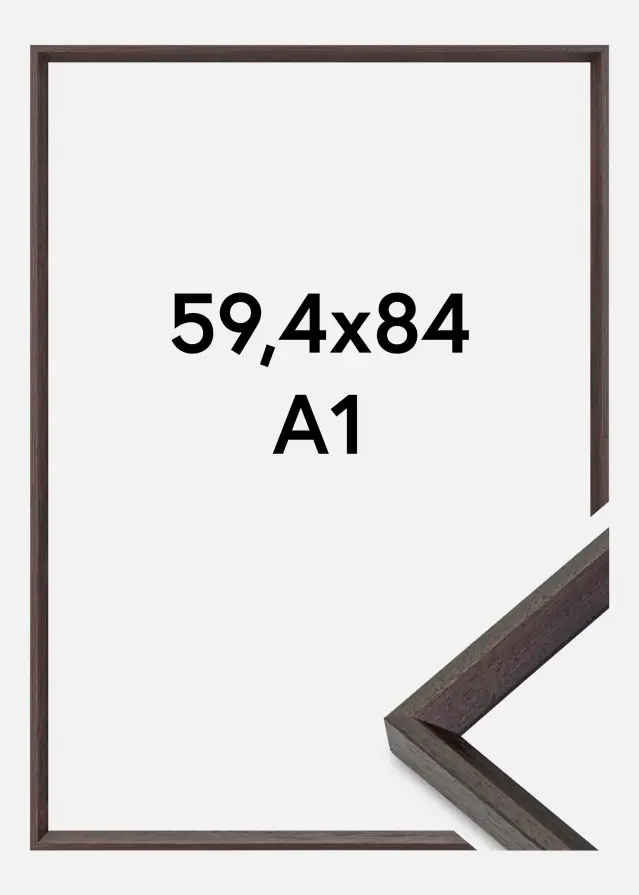 Rám Globe Akrylové sklo (Plexisklo) Espresso 59,4x84 cm (A1)