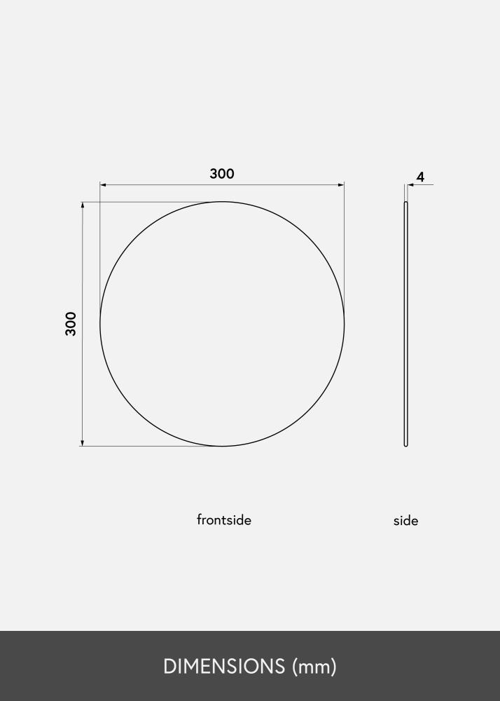 KAILA Okrúhly Zrkadlo 30 cm Ø