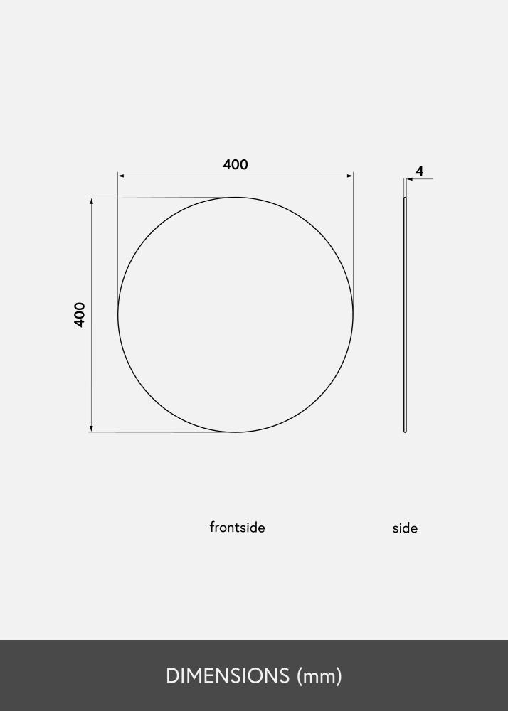 KAILA Okrúhly Zrkadlo 40 cm Ø