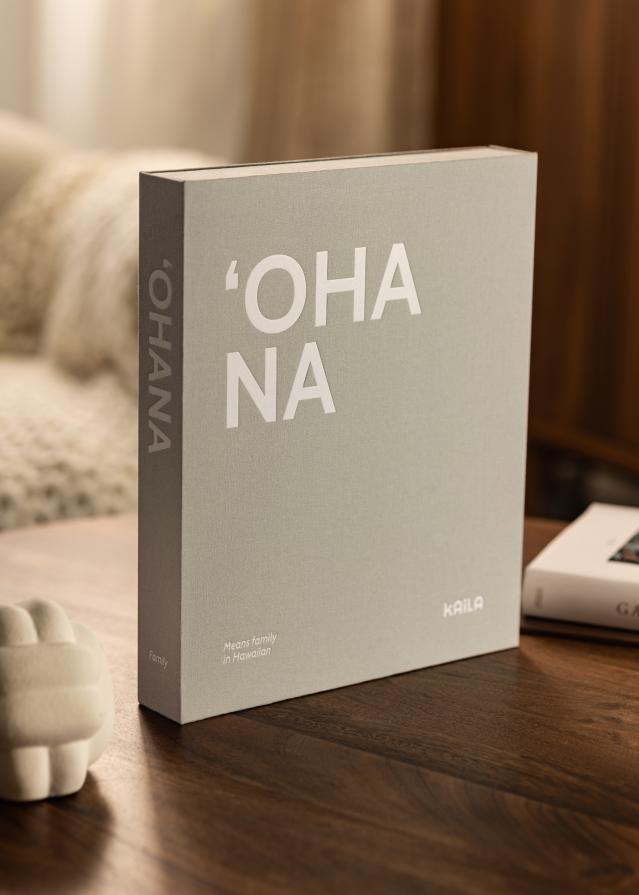 KAILA 'OHANA - Coffee Table Photo Album (60 Cierna Strany / 30 listov)