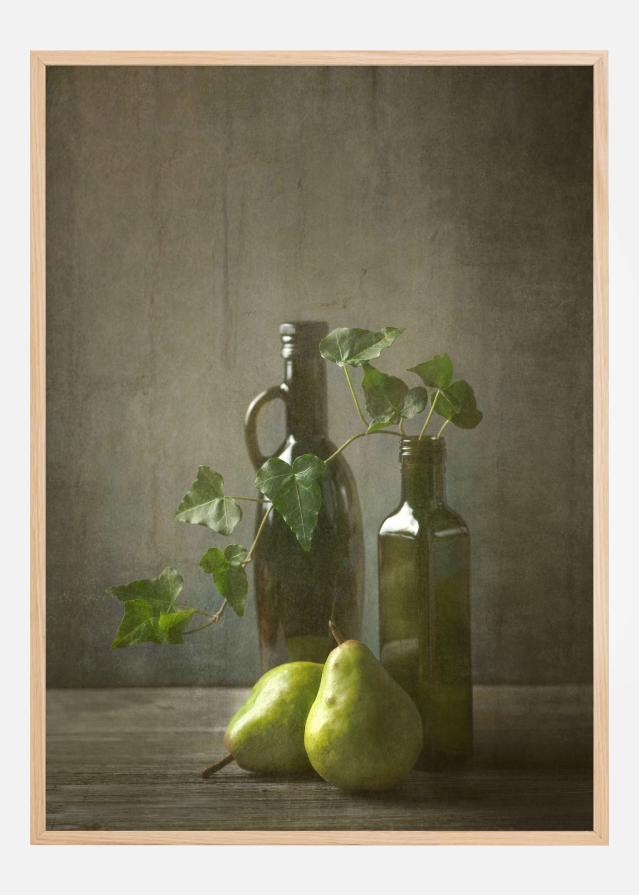 Pears And Bottles Plagát